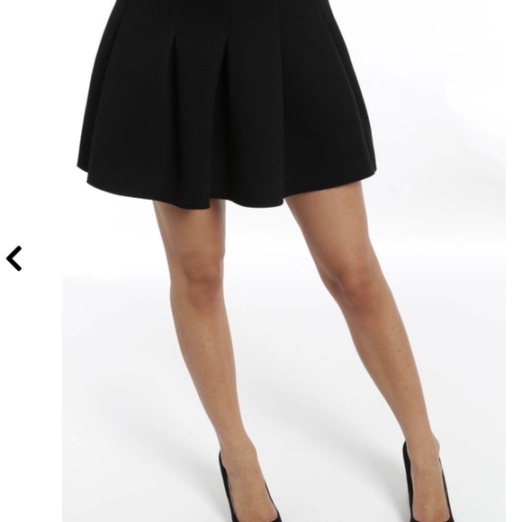 ALEXANDER WANG Black Neoprene Box Pleated Short Length Mini Skirt Small - Picture 7 of 15